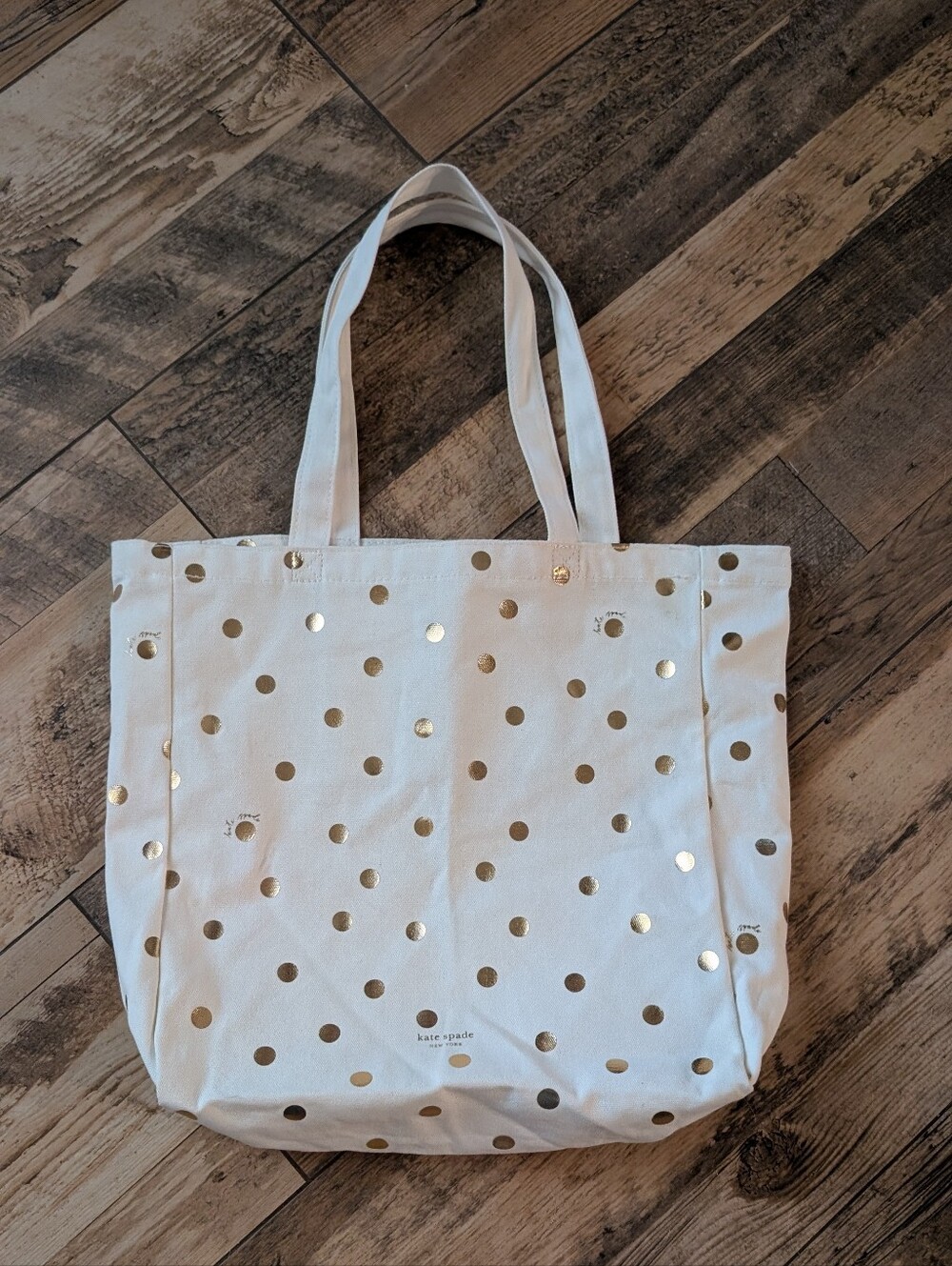 Kate Spade Gold Dot Canvas Bag